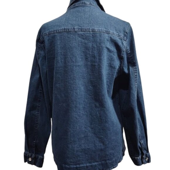 Vintage Maggie Sweet Rhinestone Denim Jacket/Shirt Women's Medium - Picture 4 of 8